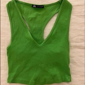 Bright green tank